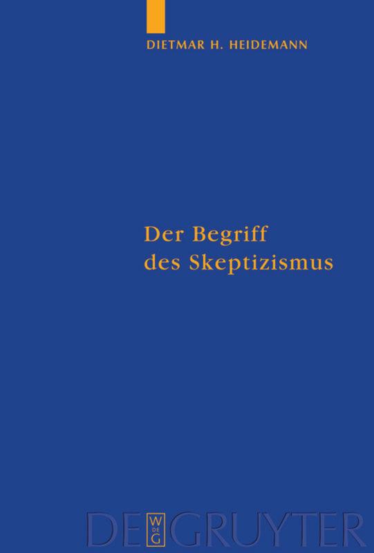 Vorderes Coverbild Der Begriff des Skeptizismus