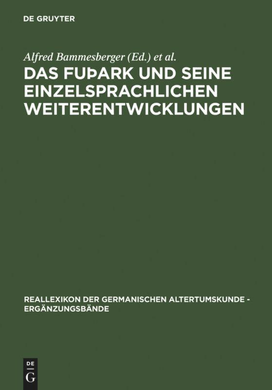 Vorderes Coverbild Das fuþark und seine einzelsprachlichen Weiterentwicklungen