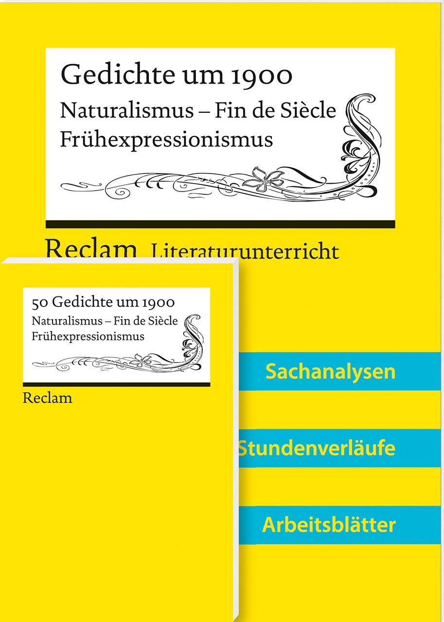 Vorderes Coverbild Lehrerpaket zum länderübergreifenden Abiturthema 2024-2026 'Gedichte um 1900' (Textausgabe + Lehrerband)