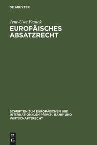 Vorderes Coverbild Europäisches Absatzrecht