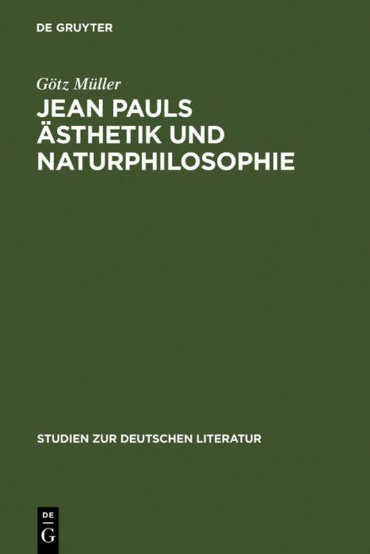 Vorderes Coverbild Jean Pauls Ästhetik und Naturphilosophie