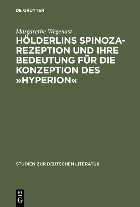 Vorderes Coverbild Hölderlins Spinoza-Rezeption und ihre Bedeutung für die Konzeption des 'Hyperion'