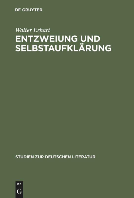 Vorderes Coverbild Entzweiung und Selbstaufklärung