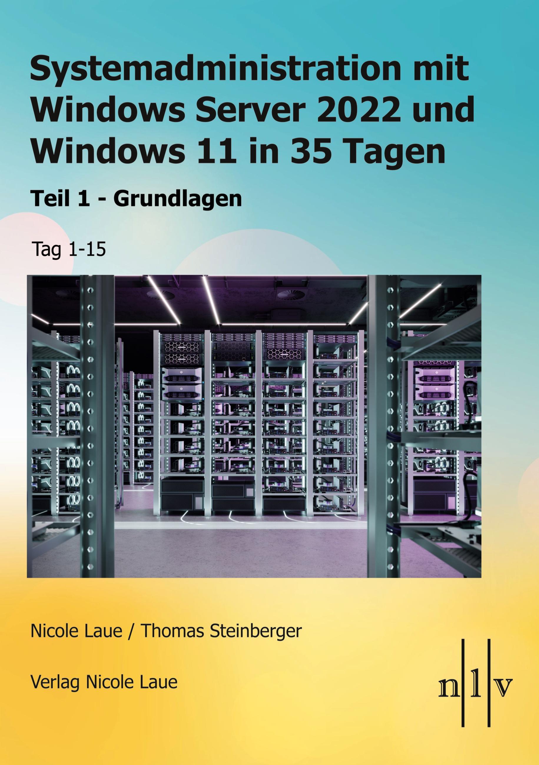 Vorderes Coverbild Systemadministration mit Windows Server 2022 und Windows 11 in 35 Tagen