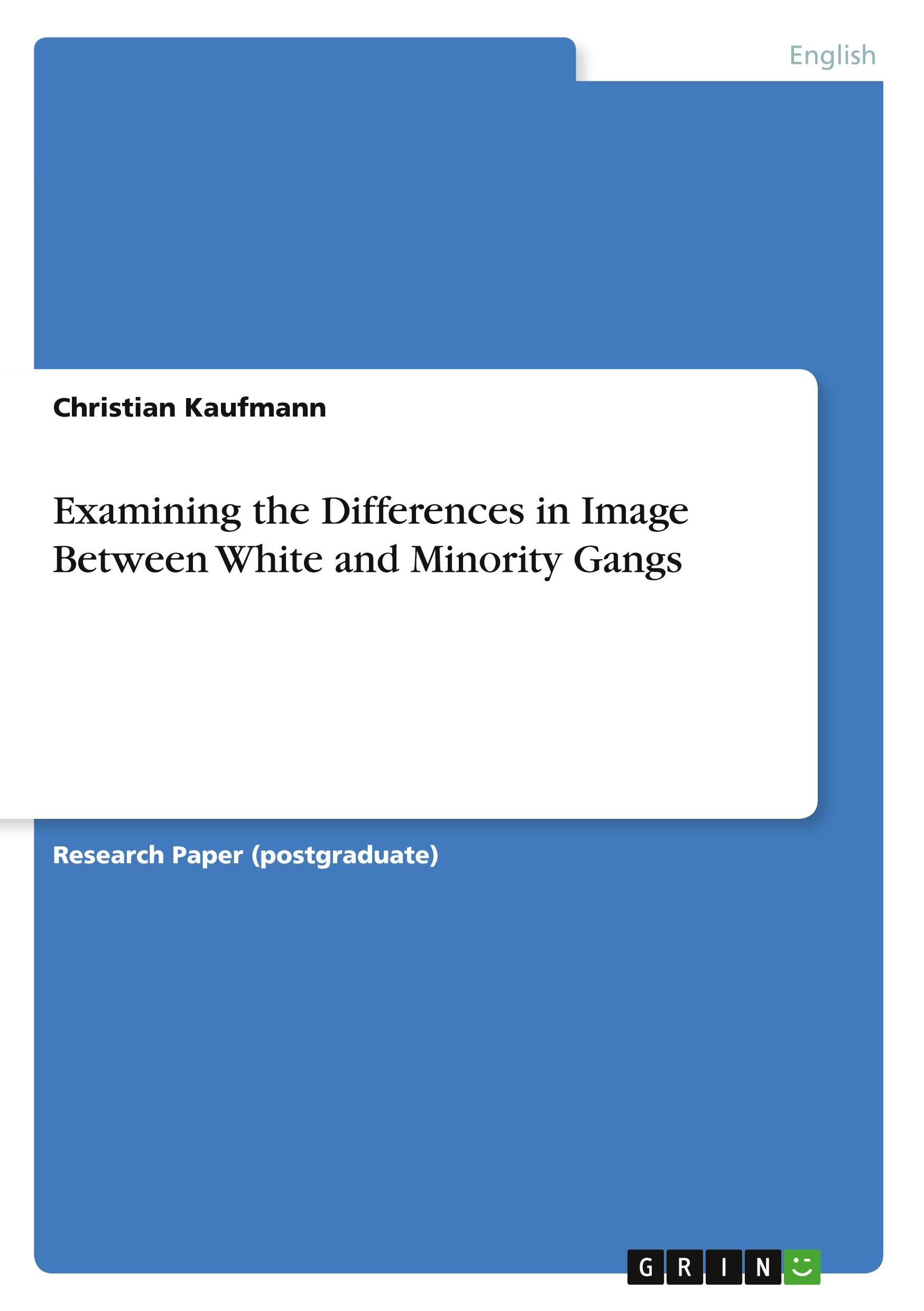 Vorderes Coverbild Examining the Differences in Image Between White and Minority Gangs