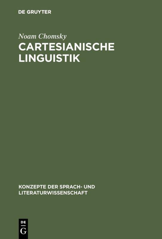 Vorderes Coverbild Cartesianische Linguistik