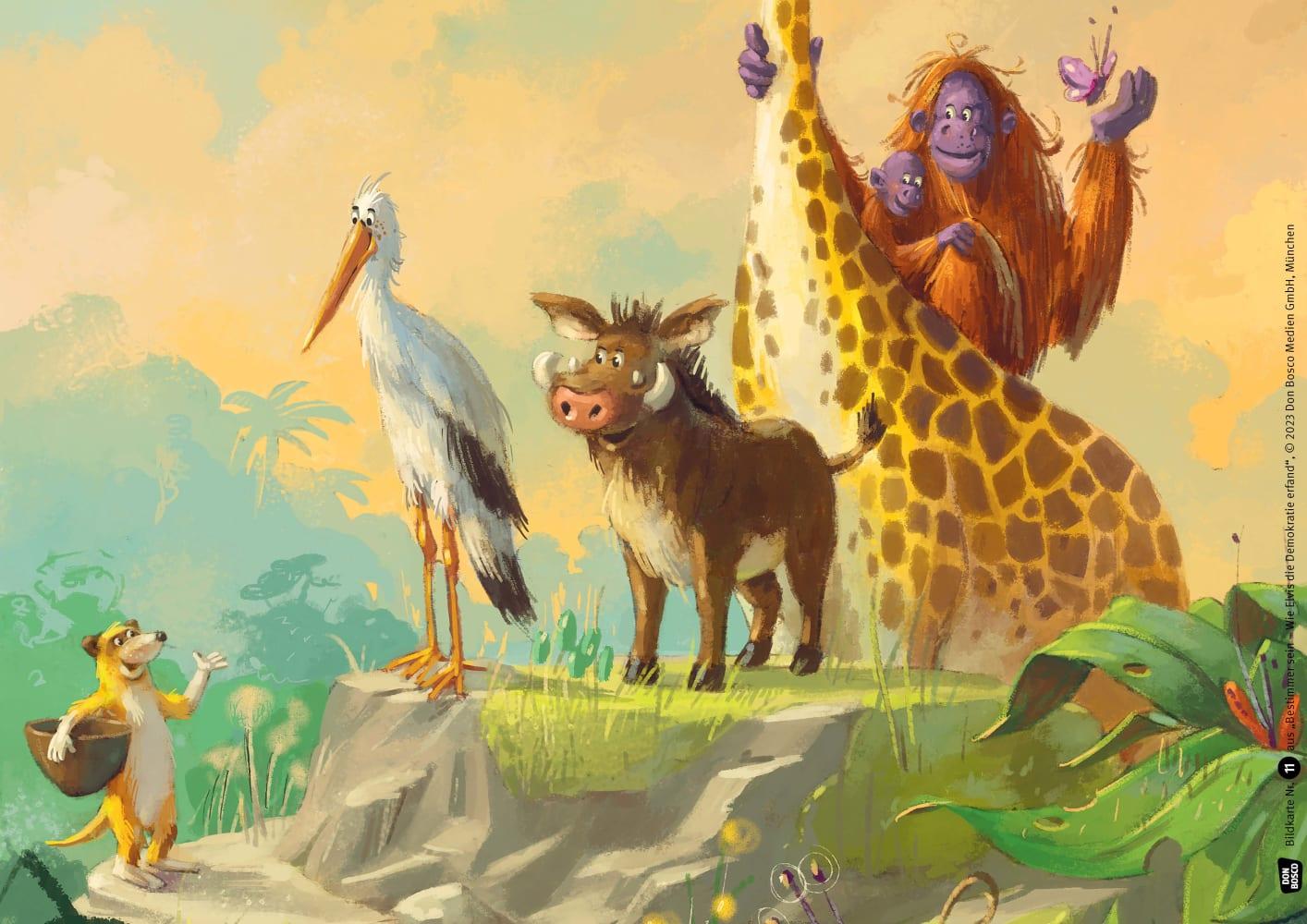 Beispielinhalt (Bild) Bestimmer sein. Wie Elvis die Demokratie erfand. Kamishibai Bildkartenset