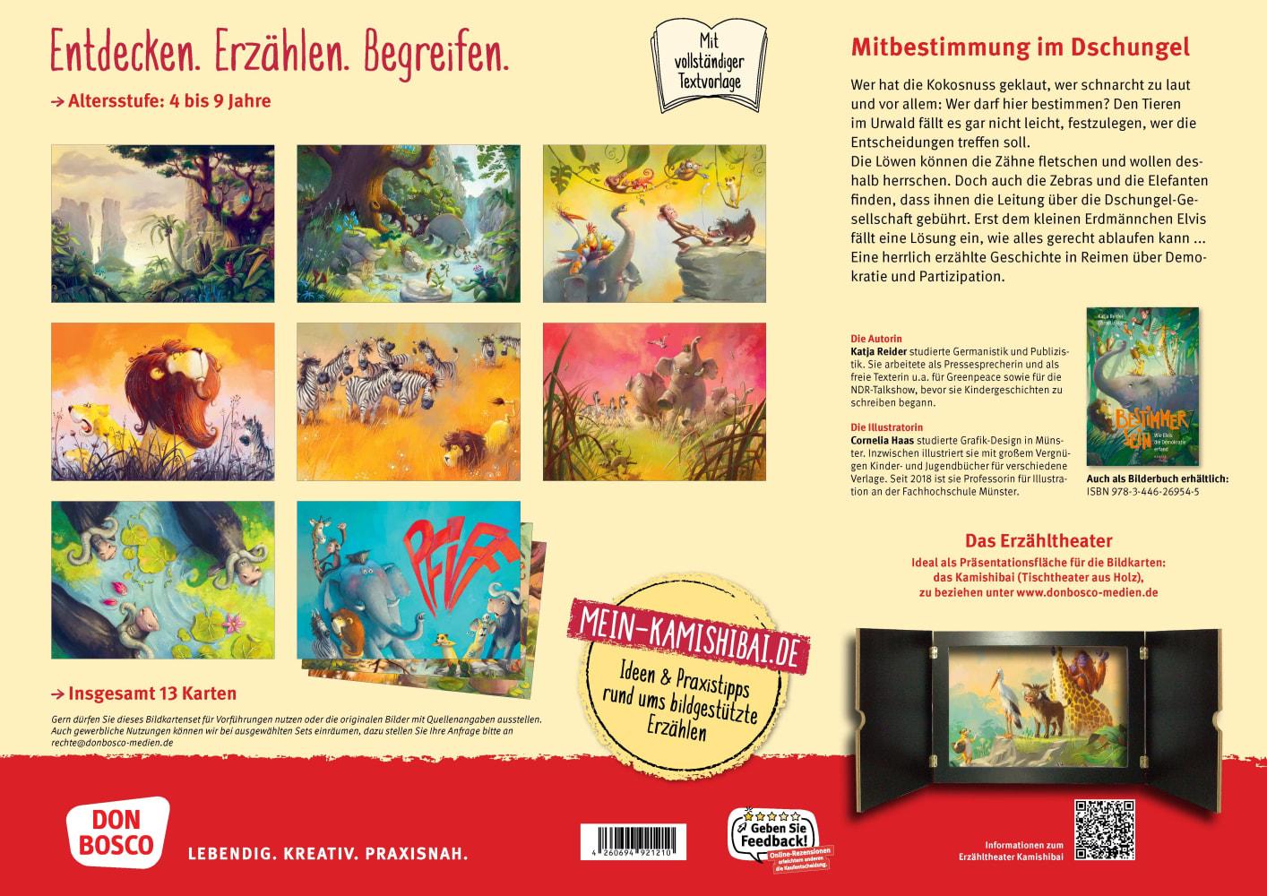 Beispielinhalt (Bild) Bestimmer sein. Wie Elvis die Demokratie erfand. Kamishibai Bildkartenset