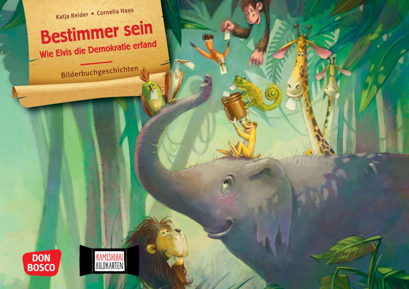 Vorderes Coverbild Bestimmer sein. Wie Elvis die Demokratie erfand. Kamishibai Bildkartenset