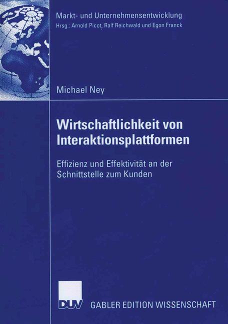 Vorderes Coverbild Wirtschaftlichkeit von Interaktionsplattformen