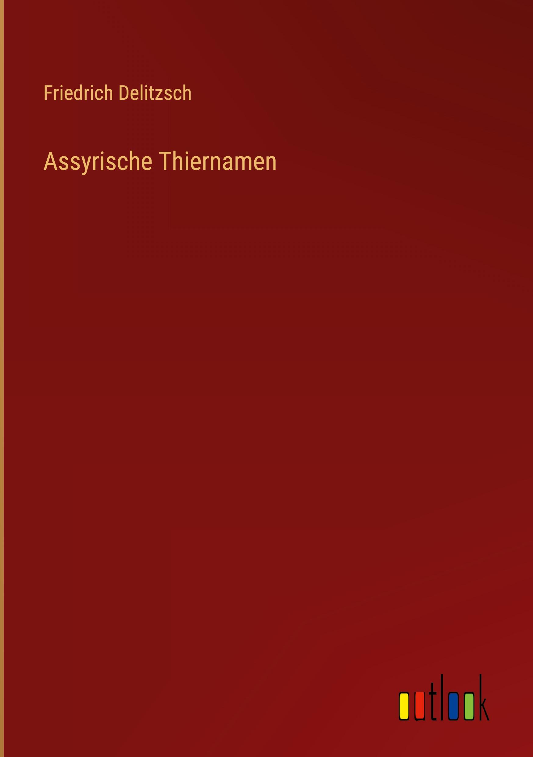 Vorderes Coverbild Assyrische Thiernamen