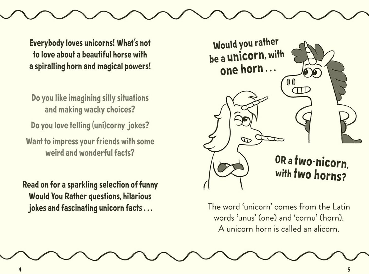 Beispielinhalt (Bild) Unicorn Would You Rather
