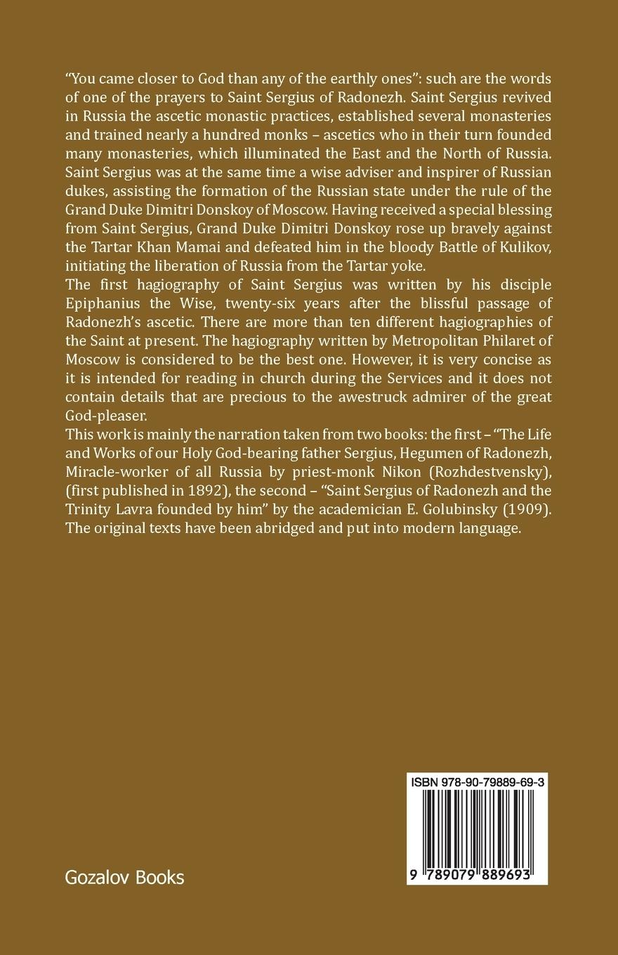 Rückseitencover Life and Works of Saint Sergius of Radonezh