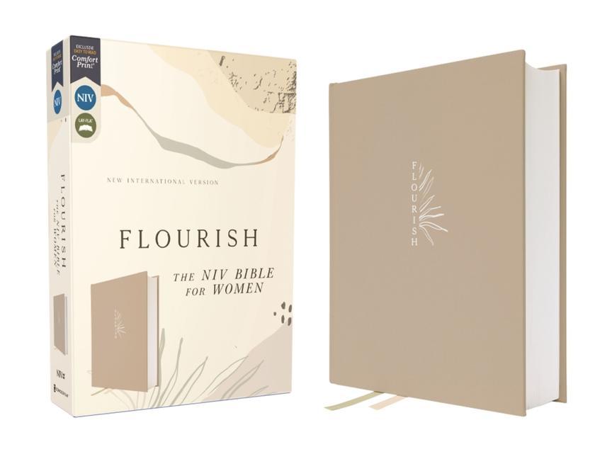 Vorderes Coverbild Flourish: The NIV Bible for Women, Cloth Over Board, Cream, Comfort Print