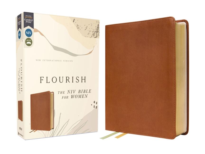 Vorderes Coverbild Flourish: The NIV Bible for Women, Leathersoft, Brown, Comfort Print