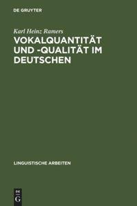 Vorderes Coverbild Vokalquantität und -qualität im Deutschen