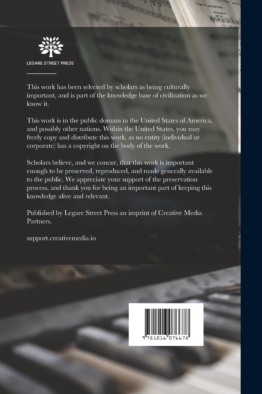 Rückseitencover A Pronouncing Pocket-manual of Musical Terms, Together With the Elements of Notation and Condensed Biographies of Noteworthy Musicians