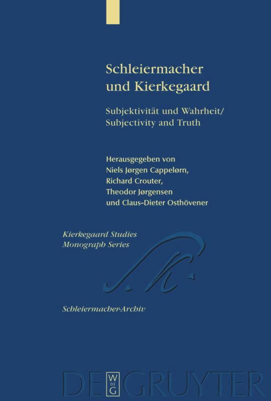 Vorderes Coverbild Schleiermacher und Kierkegaard