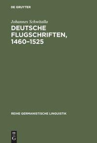 Vorderes Coverbild Deutsche Flugschriften, 1460-1525