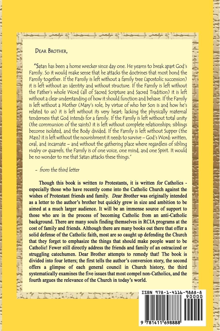 Rückseitencover Dear Brother