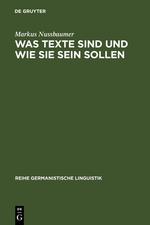 Vorderes Coverbild Was Texte sind und wie sie sein sollen