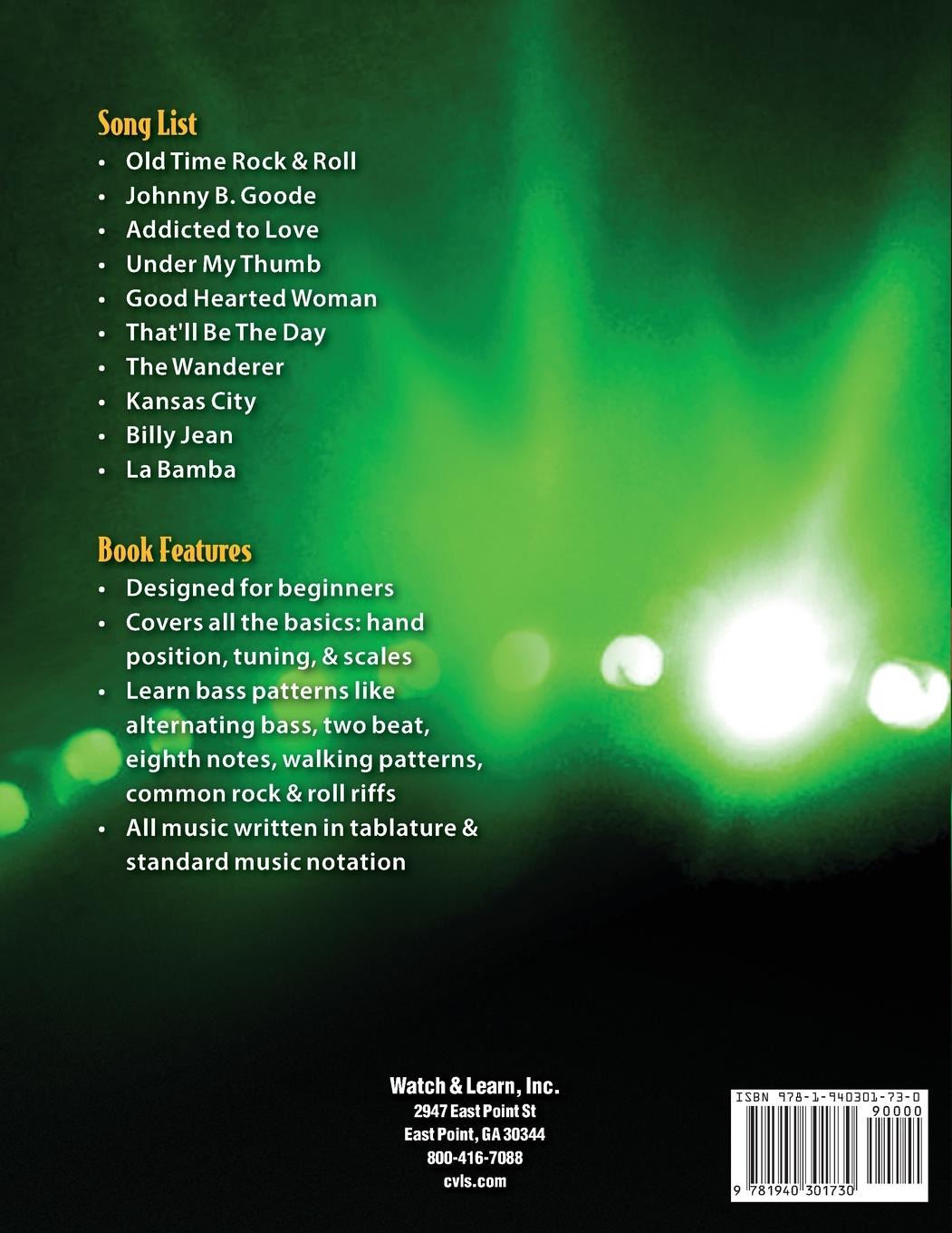 Rückseitencover Beginner Bass Guitar Lessons Book