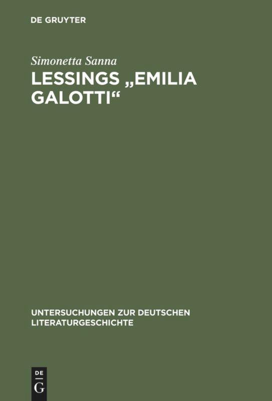 Vorderes Coverbild Lessings "Emilia Galotti"