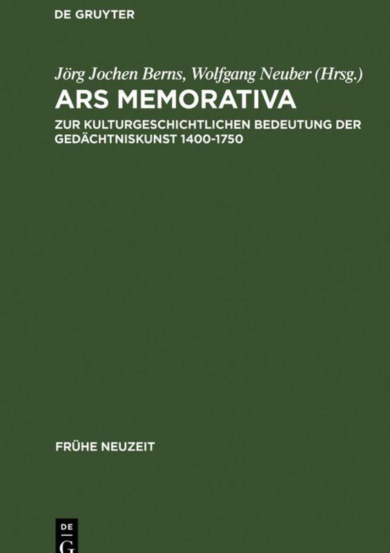 Vorderes Coverbild Ars memorativa