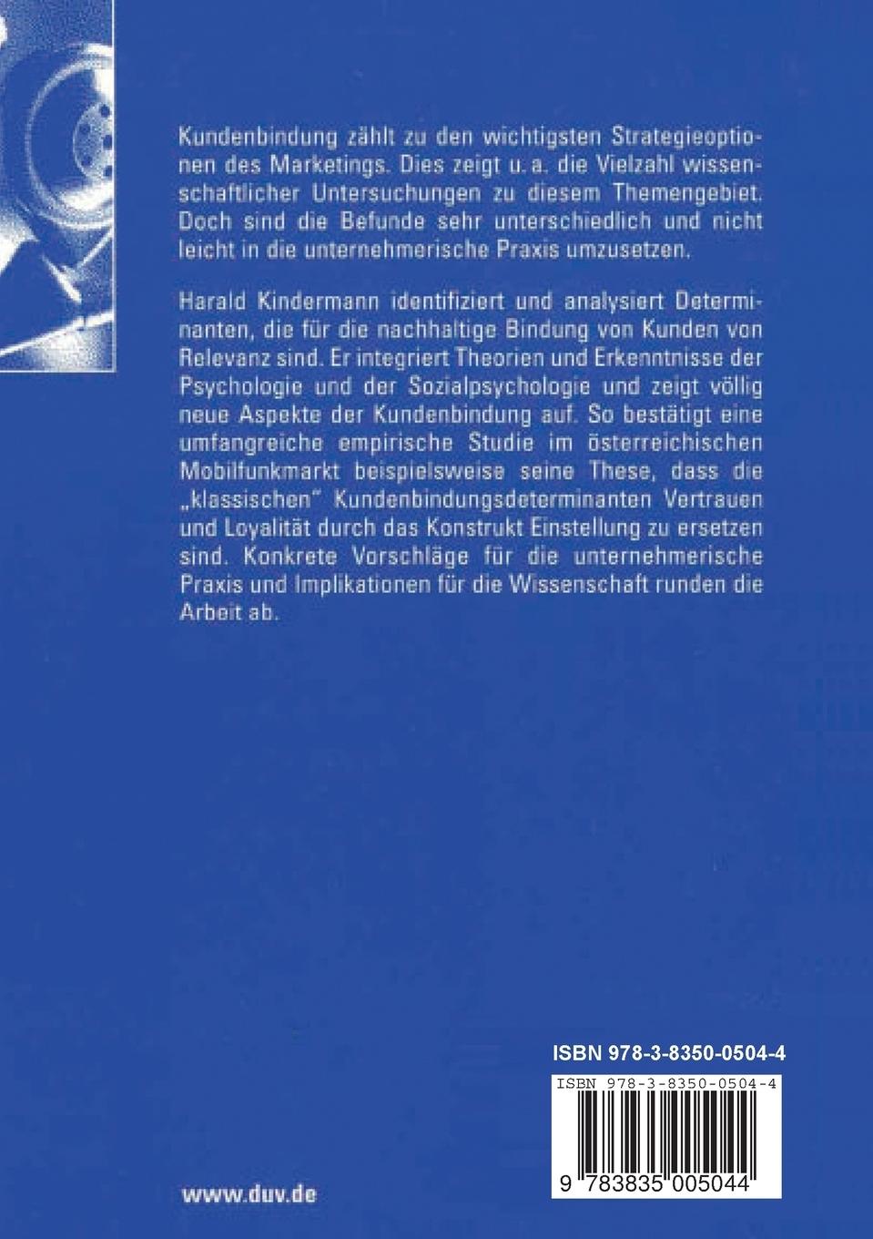 Rückseitencover Optimierung der Kundenbindung in Massenmärkten