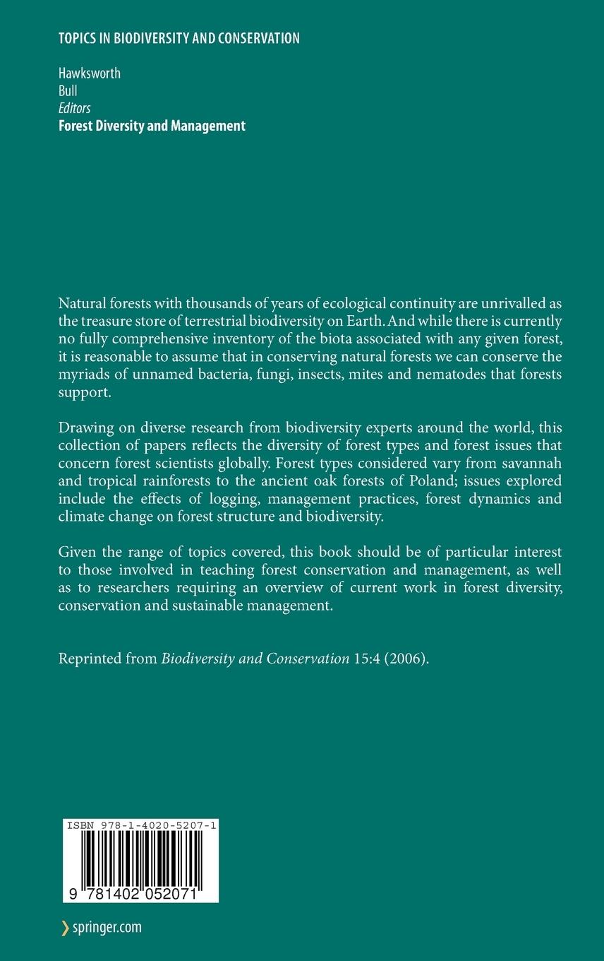Rückseitencover Forest Diversity and Management