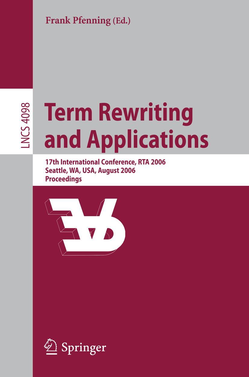 Vorderes Coverbild Term Rewriting and Applications