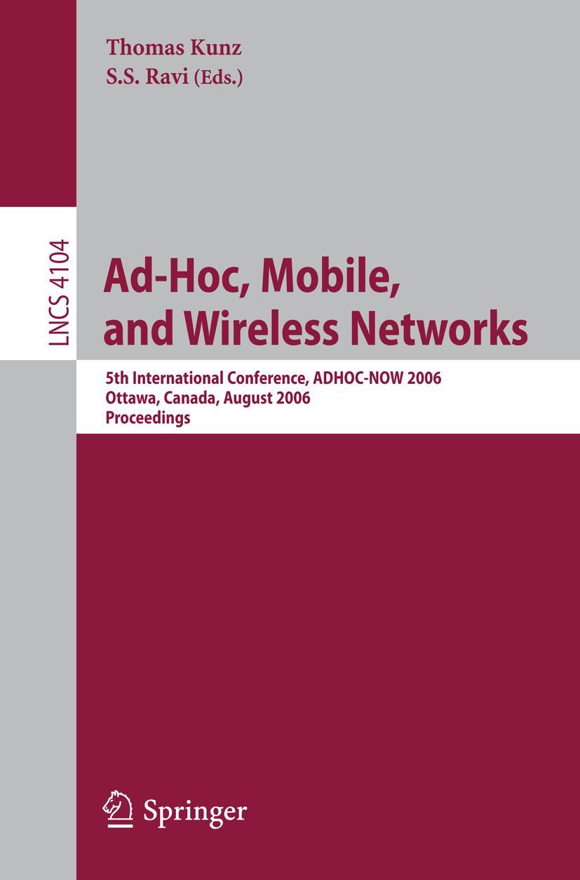 Vorderes Coverbild Ad-Hoc, Mobile, and Wireless Networks