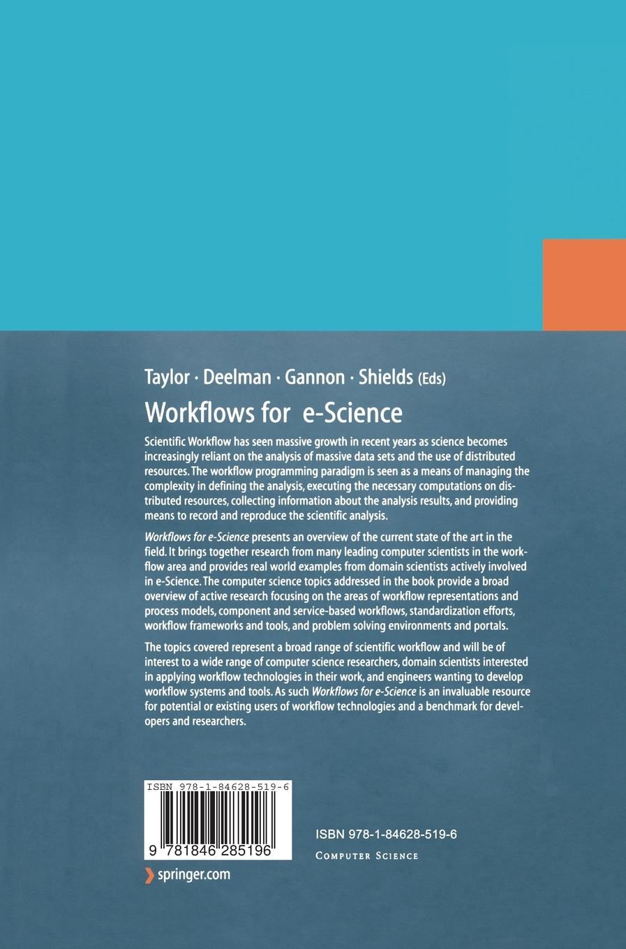 Rückseitencover Workflows for e-Science