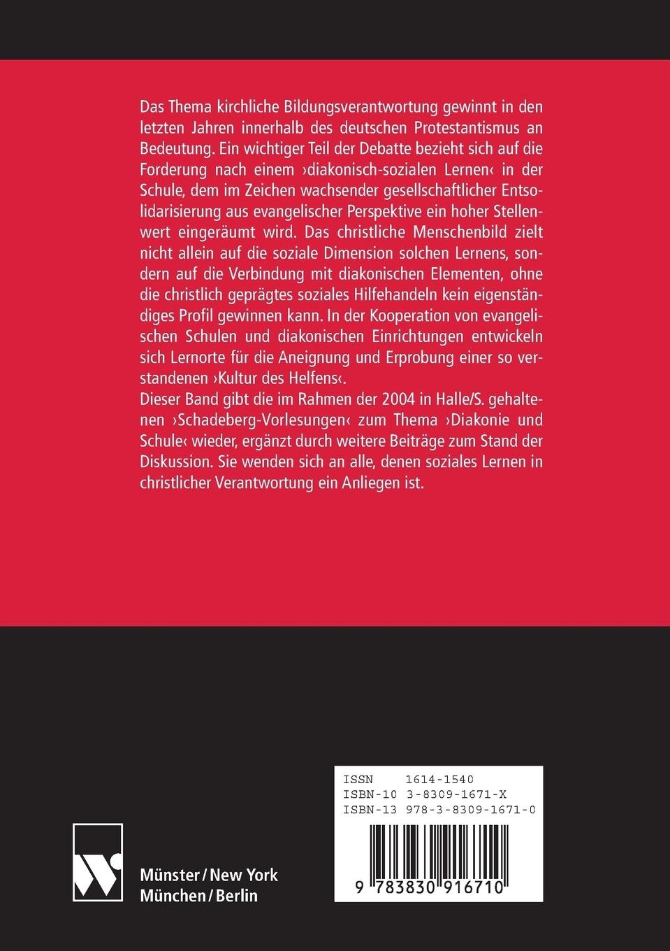 Rückseitencover Diakonie und Schule