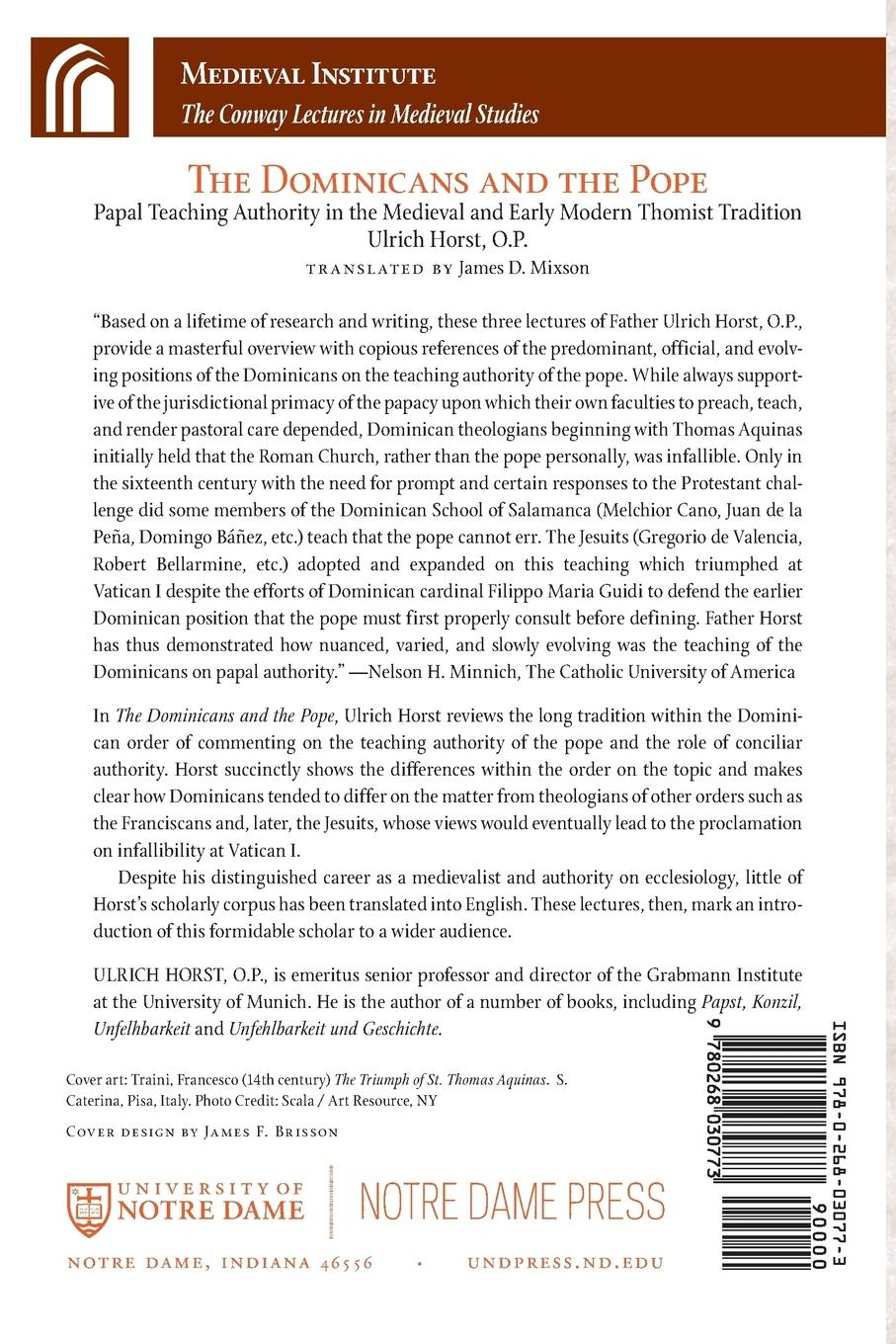 Rückseitencover Dominicans and the Pope
