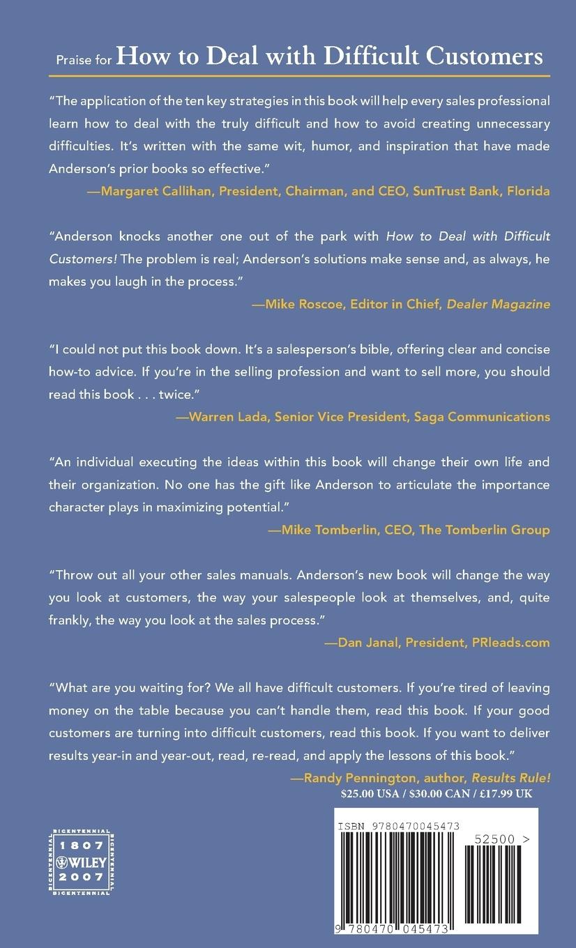 Rückseitencover How to Deal with Difficult Customers