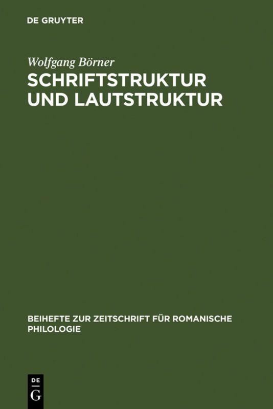 Vorderes Coverbild Schriftstruktur und Lautstruktur