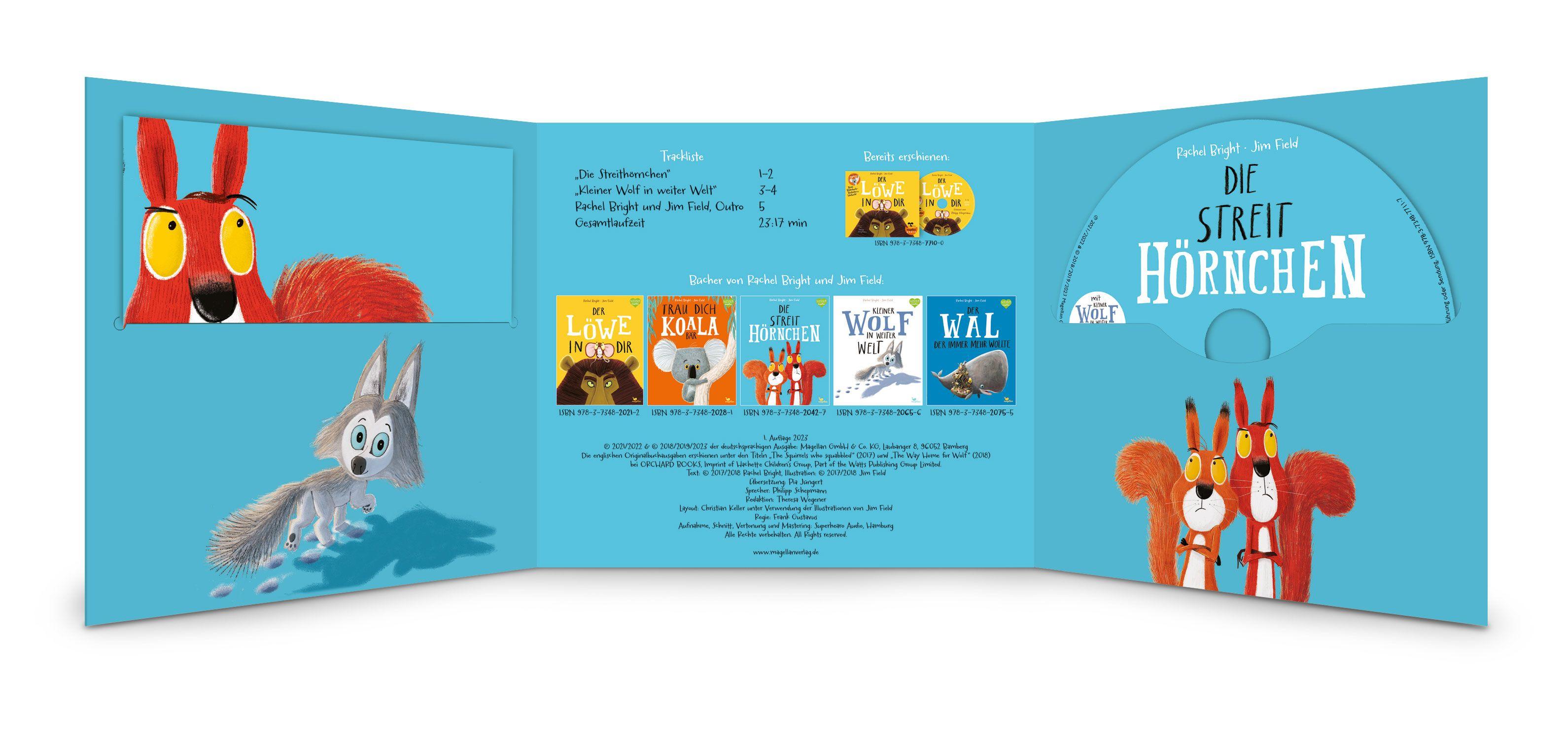 Beispielinhalt (Bild) Die Streithörnchen / Kleiner Wolf in weiter Welt (Audio-CD)