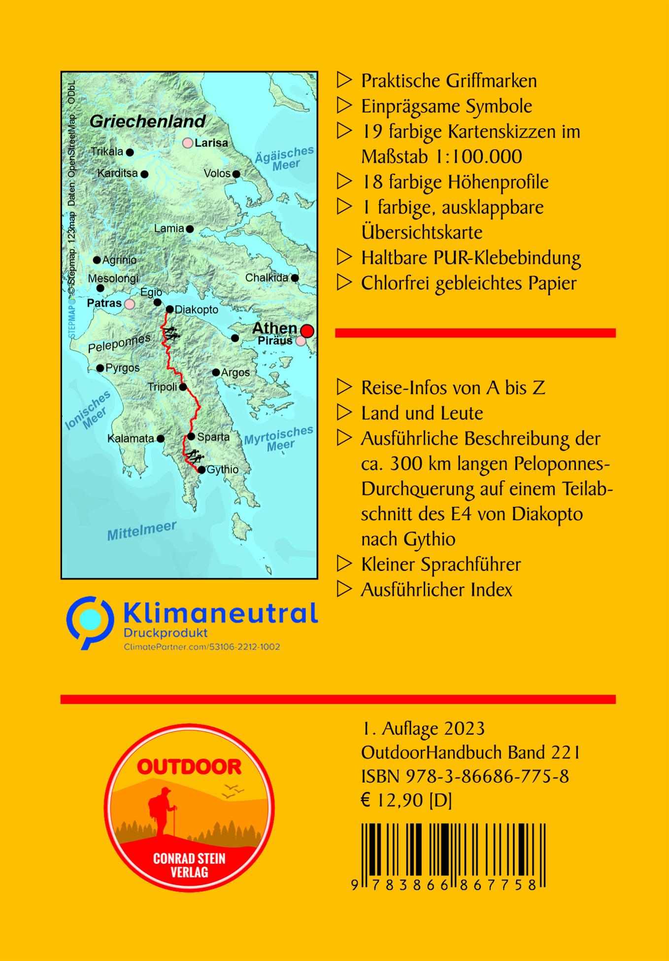 Rückseitencover Griechenland: E4 Peloponnes