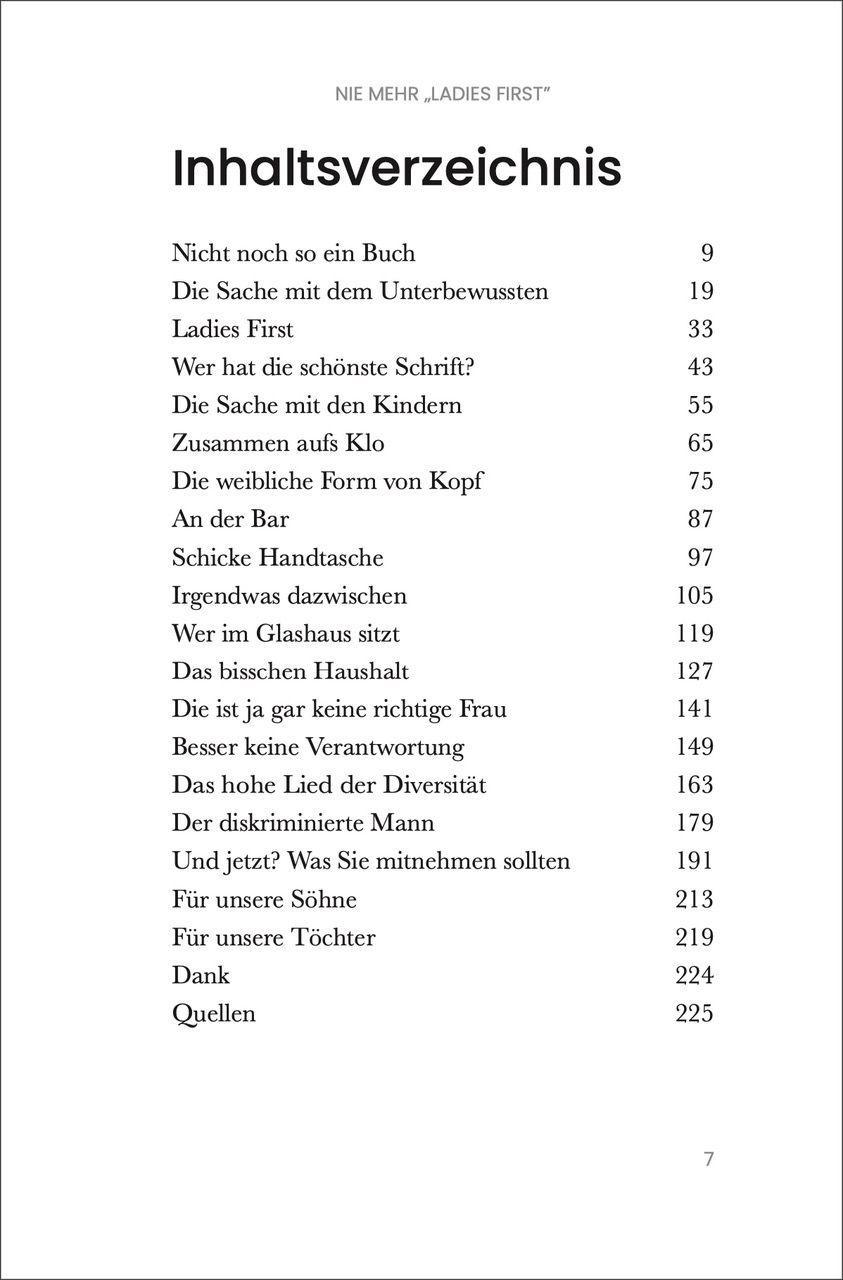 Beispielinhalt (Bild) Nie mehr "Ladies First"
