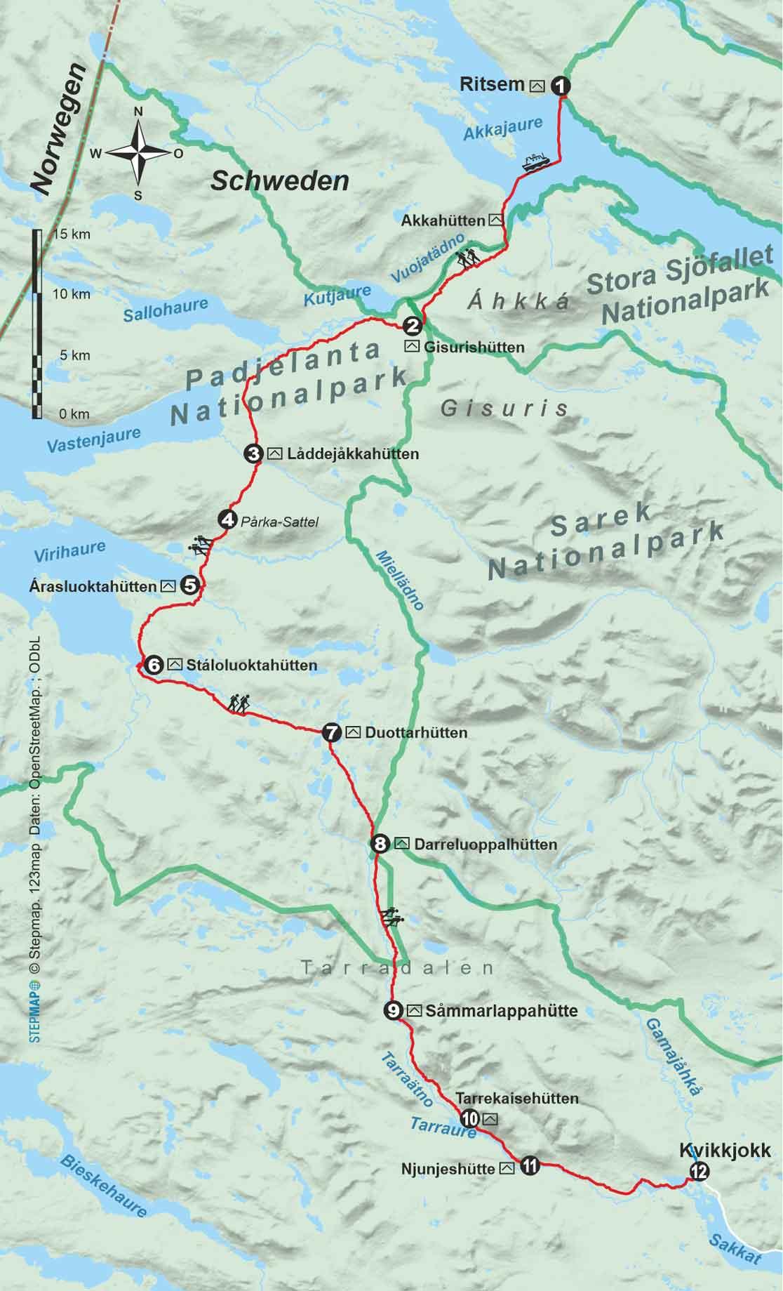 Beispielinhalt (Bild) Schweden: Padjelantaleden