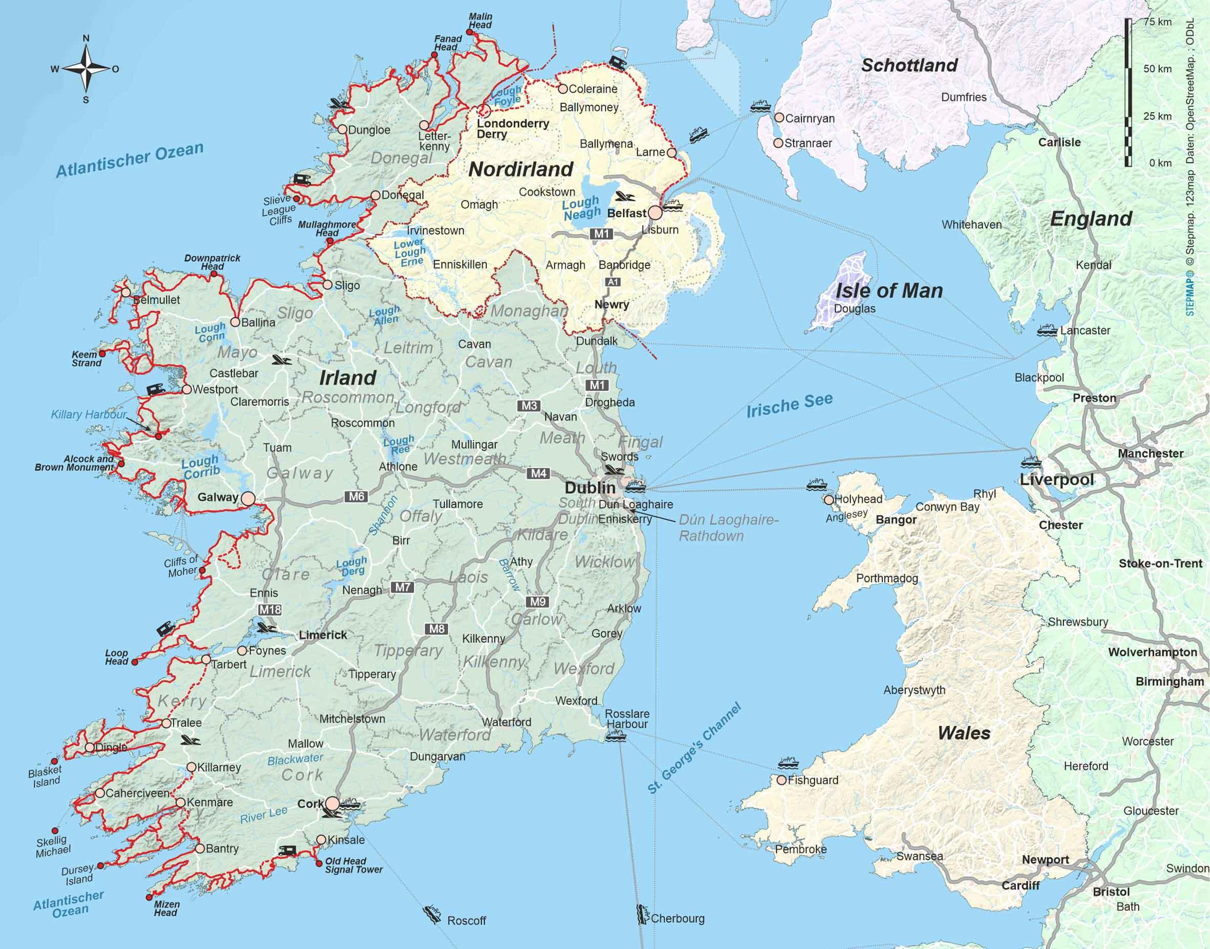 Beispielinhalt (Bild) Irland: Wild Atlantic Way