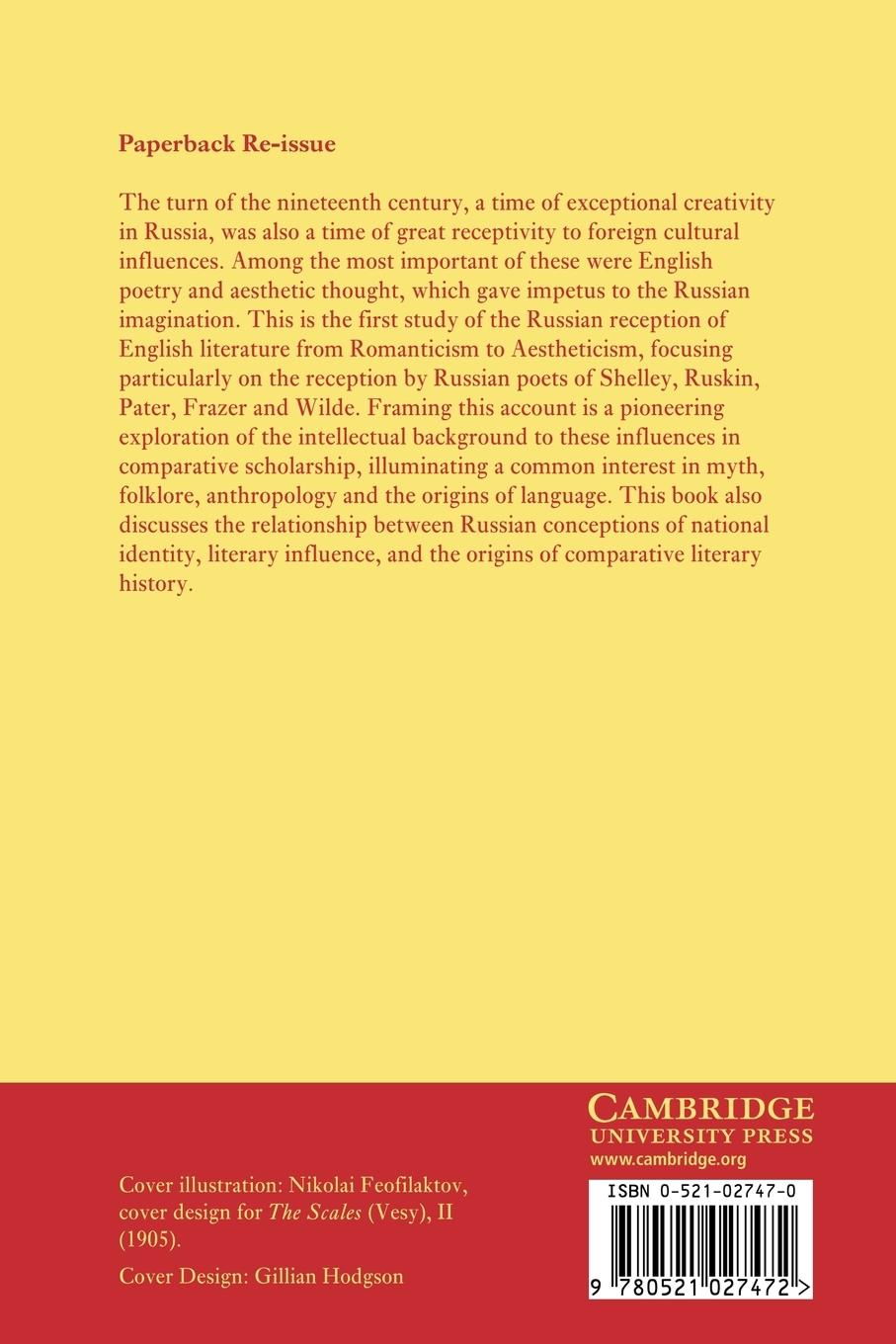 Rückseitencover English Literature and the Russian Aesthetic Renaissance