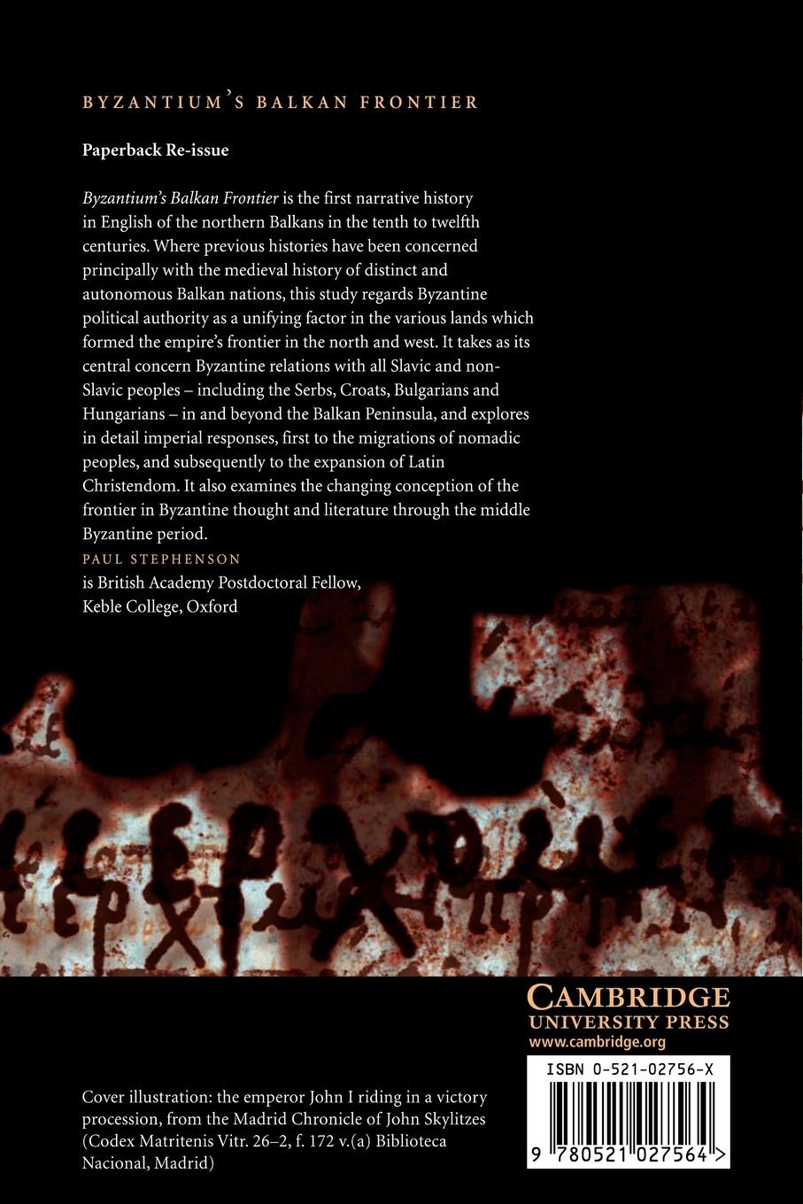 Rückseitencover Byzantium's Balkan Frontier