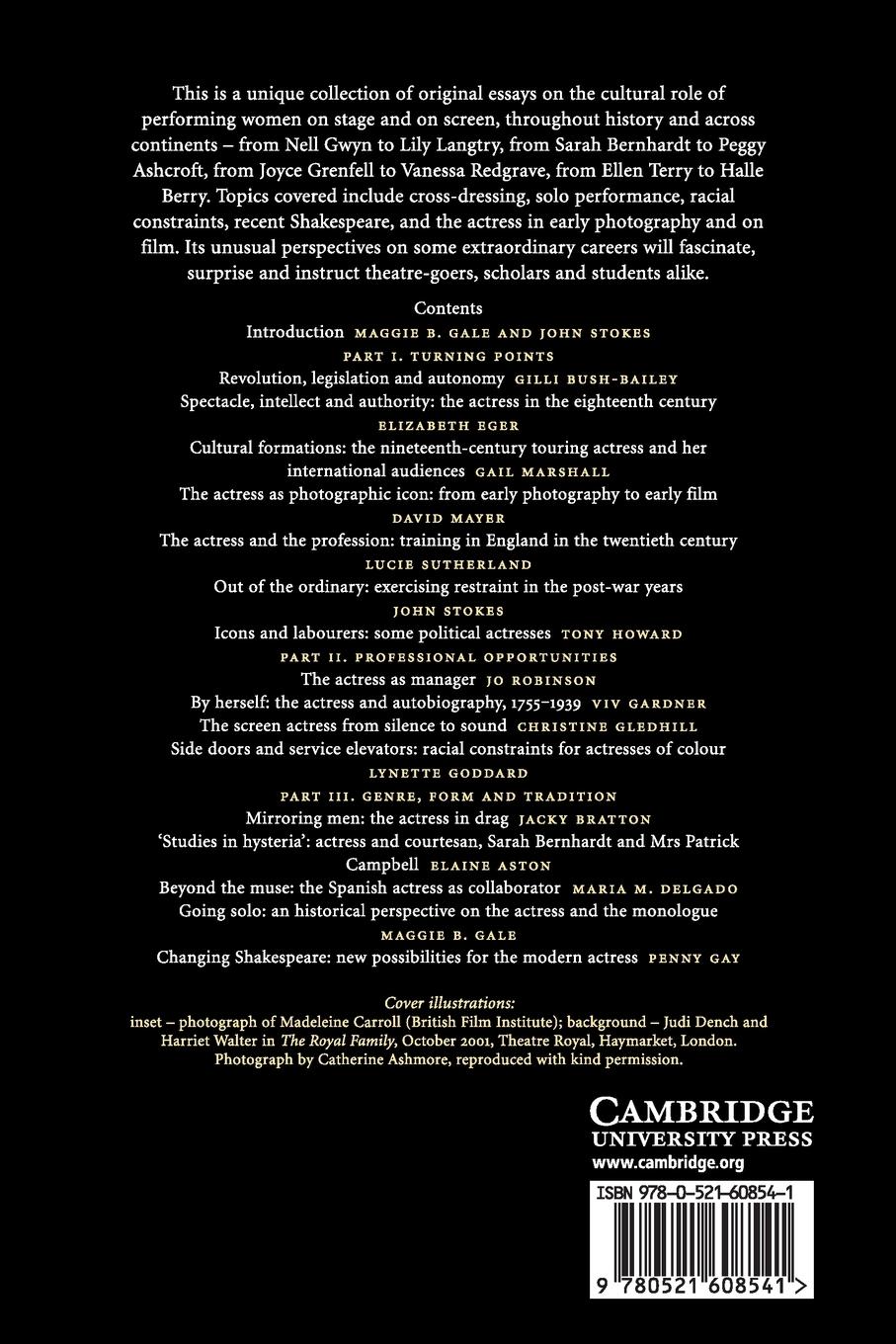 Rückseitencover The Cambridge Companion to the Actress