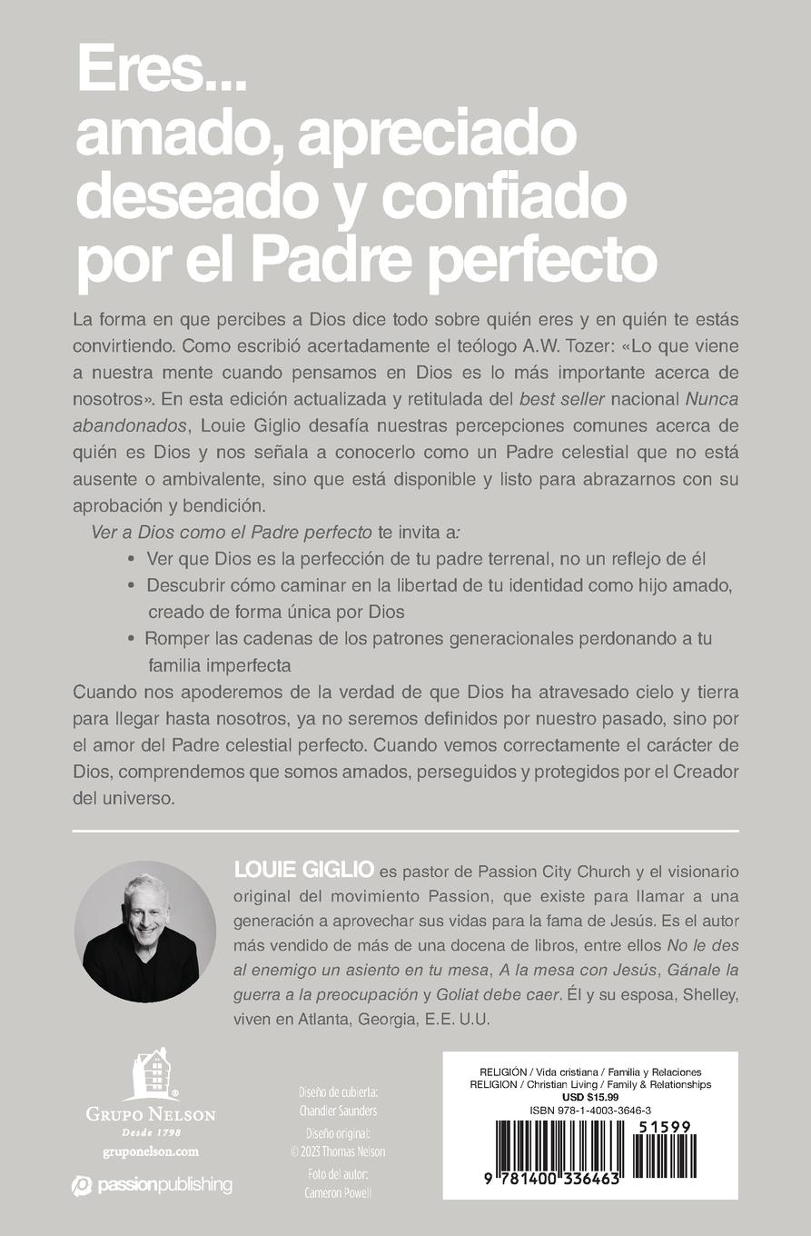 Rückseitencover Ver a Dios Como El Padre Perfecto...