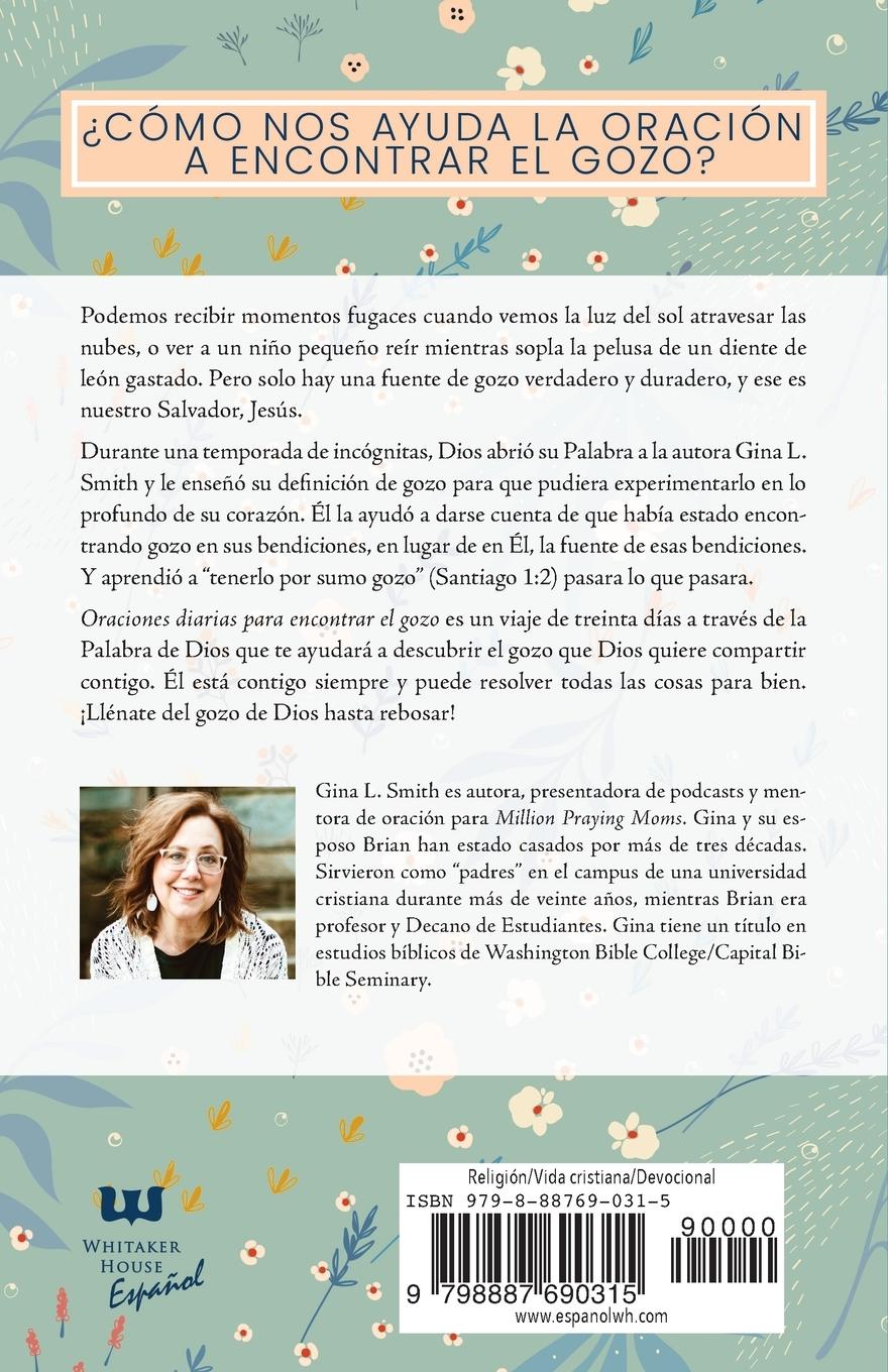Rückseitencover Oraciones Diarias Para Encontrar El Gozo