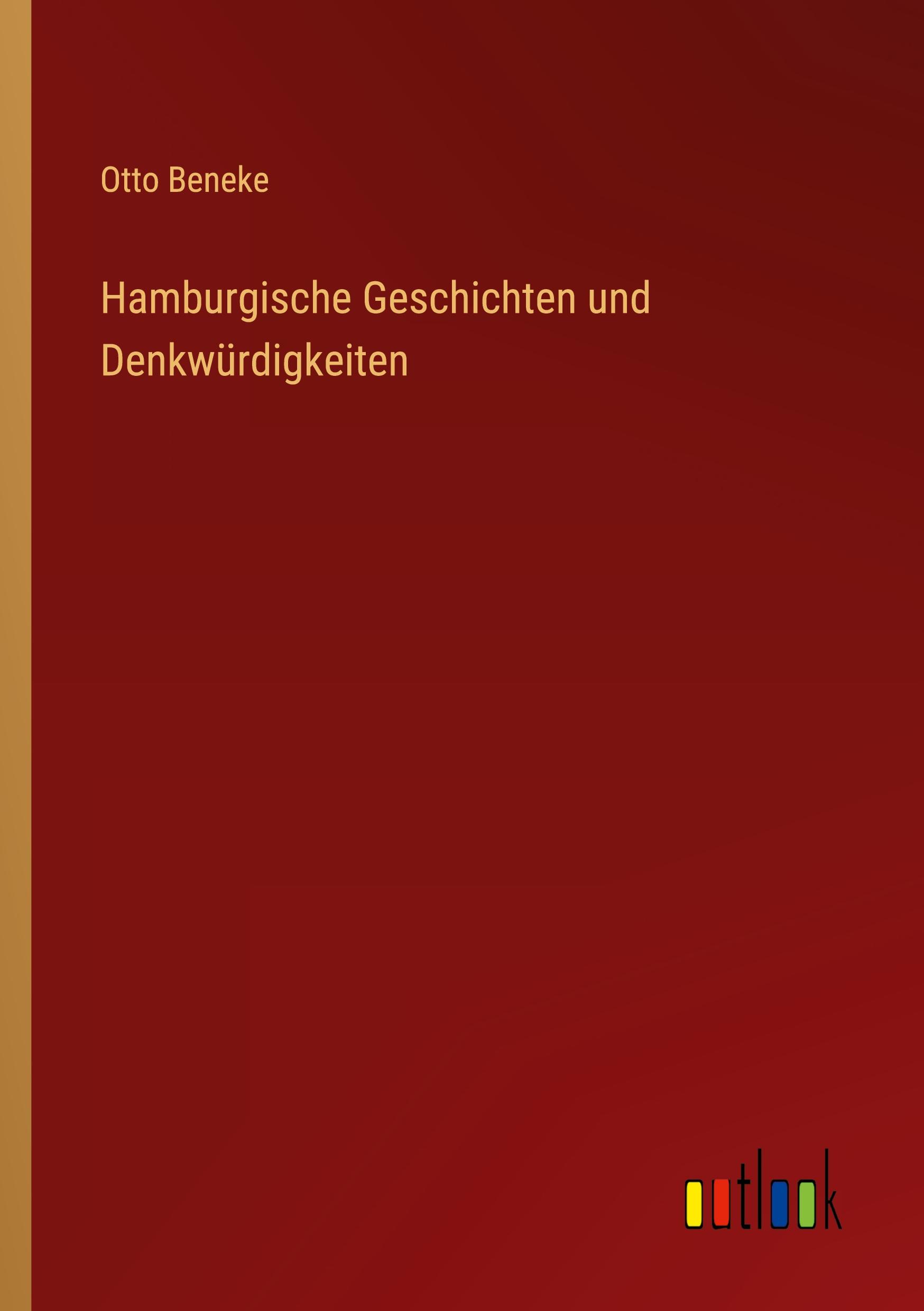 Vorderes Coverbild Hamburgische Geschichten und Denkwürdigkeiten