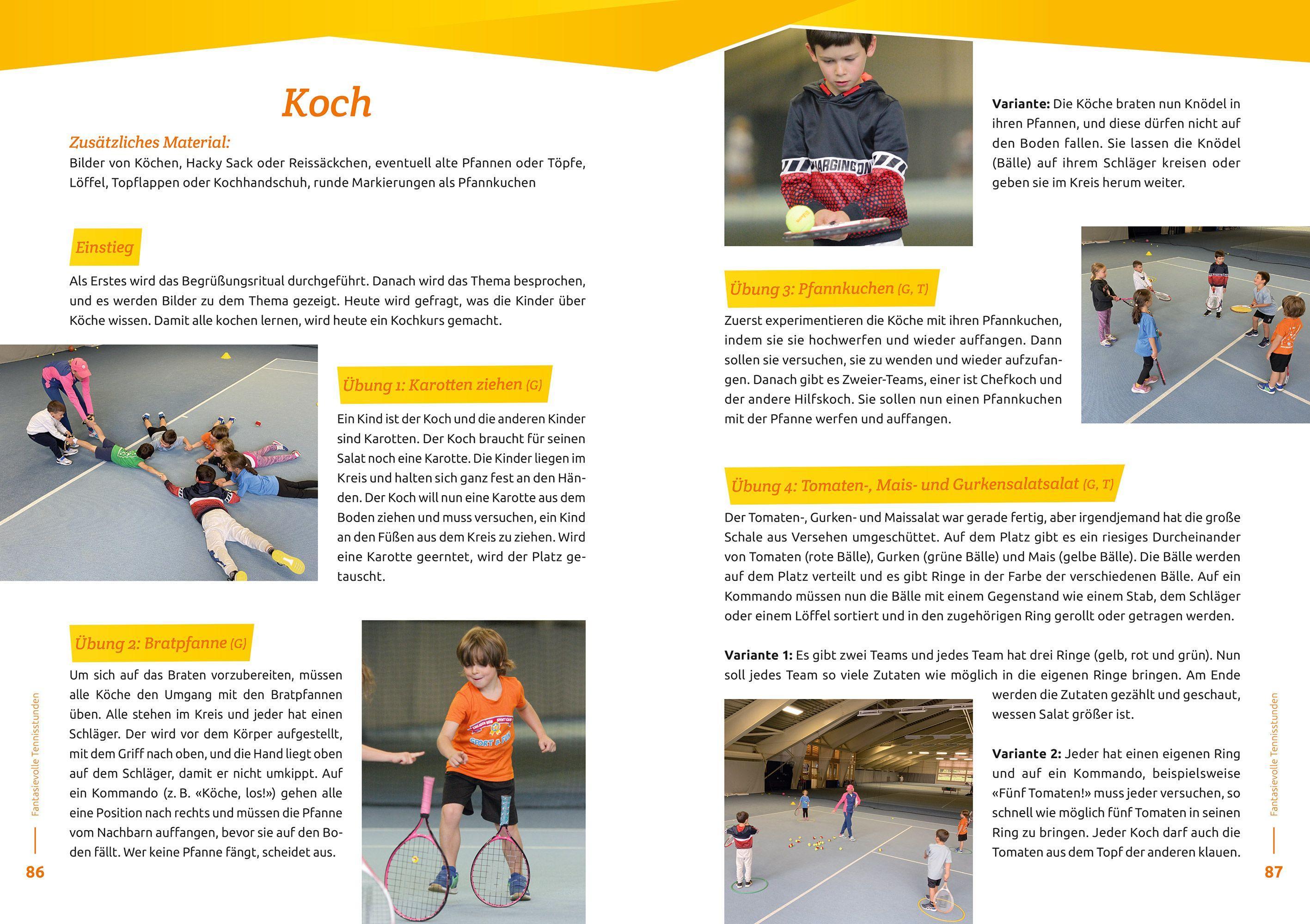 Beispielinhalt (Bild) Fantasievolle Tennisstunden