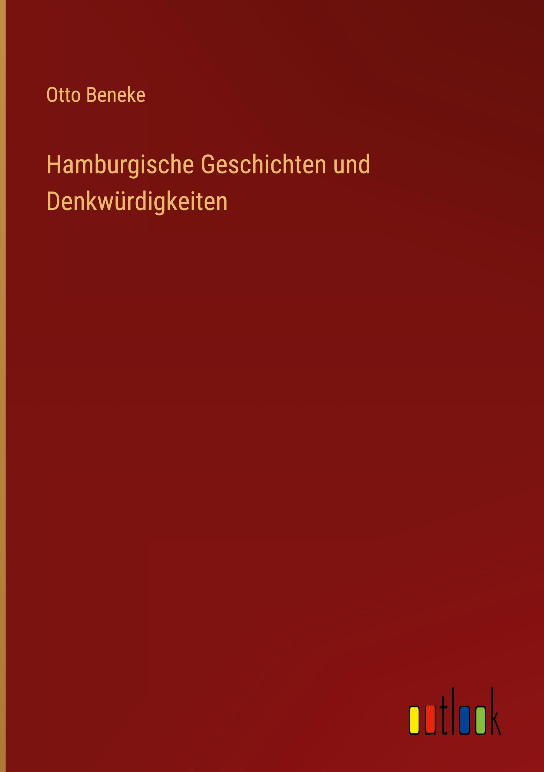 Vorderes Coverbild Hamburgische Geschichten und Denkwürdigkeiten